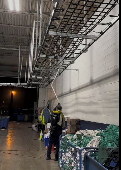 high dusting in warehouse
